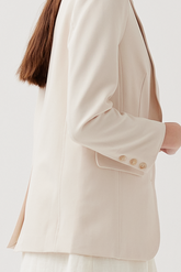 Notch Lapel Blazer in Powder
